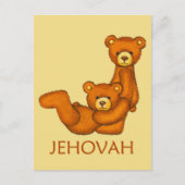 Bijbelse Beren ~ Serve Jehovah Scripting Briefkaart (Voorkant)