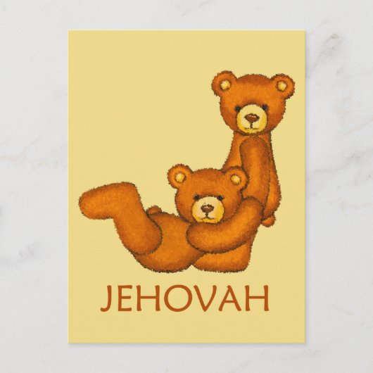 Bijbelse Beren ~ Serve Jehovah Scripting Briefkaart (Voorkant)