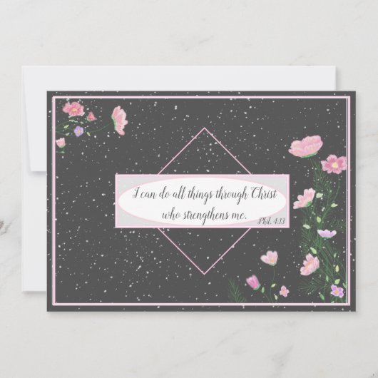 Bijbelse Filippijnen 4:13 ventilator | Feestdagenkaart (Voorkant)