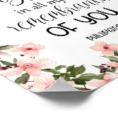 Bijbelse Floral Philippians Wall Art Poster (Hoek)