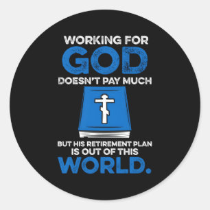 Bijbelse geestelijke minister van Christelijke Zak Ronde Sticker