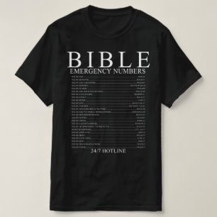 Bijbelse hotline nummers Shirt, bijbelse versie T-shirt
