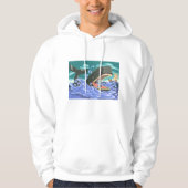 Bijbelse Jonah en de walvisoceaan scene Hoodie (Voorkant)