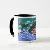 Bijbelse Jonah en de walvisoceaan scene Mok (Voorkant links)