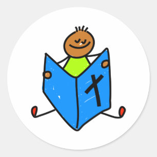 Bijbelse Kind Ronde Sticker