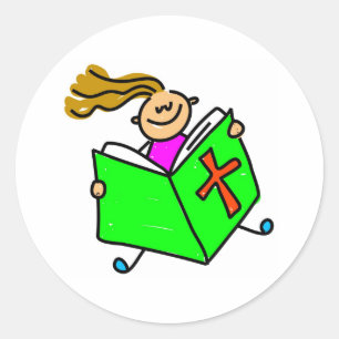 Bijbelse Kind Ronde Sticker