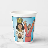 Bijbelse Koningin en Profeet op geloof gebaseerde Papieren Bekers (Voorkant)