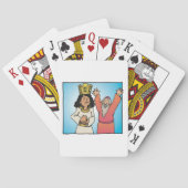 Bijbelse Koningin en Profeet op geloof gebaseerde  Pokerkaarten (Achterkant)