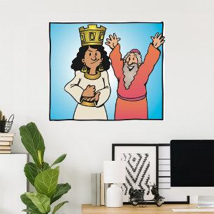 Bijbelse Koningin en Profeet op geloof gebaseerde  Poster