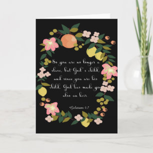 Bijbelse kunst - Galatians 4:7 Feestdagen Kaart