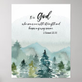 Bijbelse verse bergscriptie poster (Voorkant)
