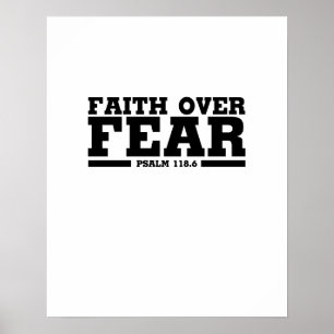 Bijbelse Verse Christelijk Jezus Faith over Fear P Poster