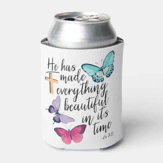 Bijbelse Verse Cross ecclesiastes ecc Scripts Blikjeskoeler (Blikje Voorkant)