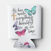 Bijbelse Verse Cross ecclesiastes ecc Scripts Blikjeskoeler (Achterkant)