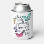 Bijbelse Verse Cross ecclesiastes ecc Scripts Blikjeskoeler (Blikje Achterkant)