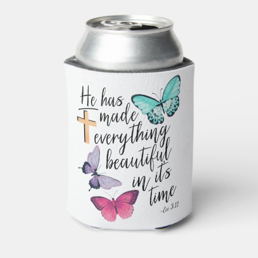 Bijbelse Verse Cross ecclesiastes ecc Scripts Blikjeskoeler (Blikje Achterkant)