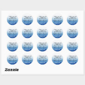 Bijbelse Verse Isaiah Blue Round Sticker (Vel)