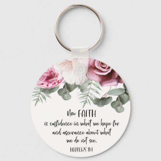 Bijbelse Verse Round Sleutelhanger (Voorkant)