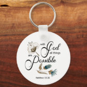 Bijbelse Verse Round Sleutelhanger (Voorkant)