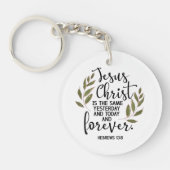 Bijbelse Verse Round Sleutelhanger (Voorkant)