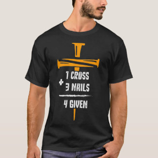 Bijbelse versie Christelijk 1 Cross 3 nagels 4Gezi T-shirt