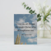 Bijbelse versie, Filippijnen 4:13 Briefkaart (Staand voorkant)
