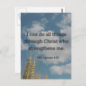 Bijbelse versie, Filippijnen 4:13 Briefkaart (Voorkant / Achterkant)