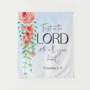 Bijbelse versie van de Floral-scriptie Wandkleed