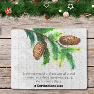 Bijbelse woorden met kerstmis Jigzaag Puzzle Legpuzzel
