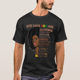 Bijbelse ZWARTE ZWART-GESCHIEDTE MAAND BLM Melanin T-shirt