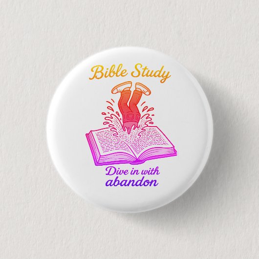 Bijbelstudie Ronde Button 3,2 Cm (Voorkant)