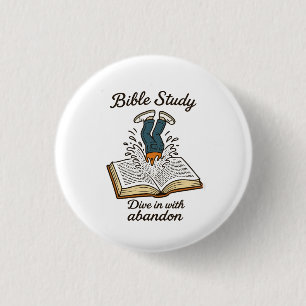 Bijbelstudie uitnodiging ronde button 3,2 cm
