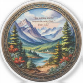 Bijbeltekst op maat gemaakte vinyl sticker (Voorkant)