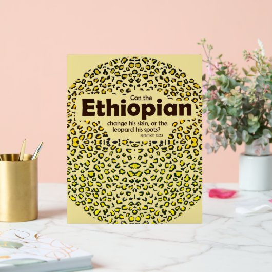 Bijbeltekst over Ethiopië Acryl Bord (Huwelijk)