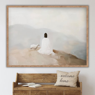 Bijbelverhaal over het Verloren Schaap Jezus en de Poster