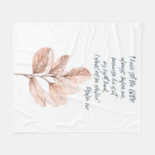 Bijbelverige leafy Psalm fleece deken (Voorkant (Horizontaal))