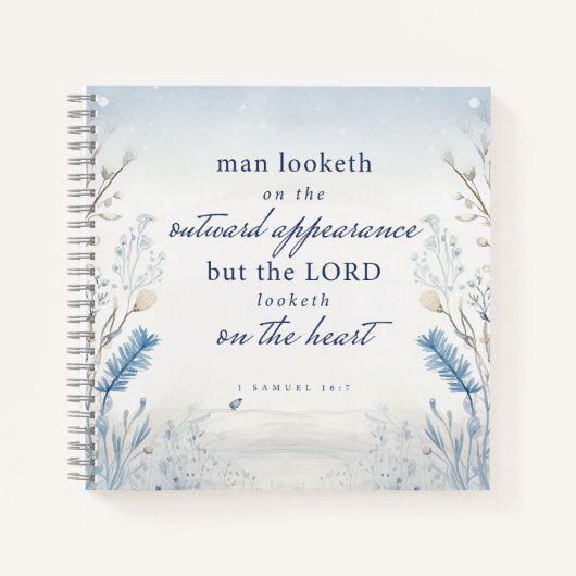 Bijbelvers 1 Samuel 16:7 Aquarel Notitieboek (Voorkant)