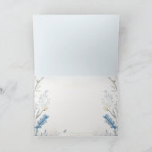 Bijbelvers 1 Samuel 16:7 Blauw Aquarel Bedankkaart (Binnen)