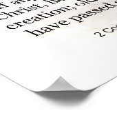 Bijbelvers, 2 Corinthians 5:17 Poster (Hoek)