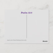 Bijbelvers Ansichtkaart Psalm 32:8 Leer Mij Briefkaart (Achterkant)