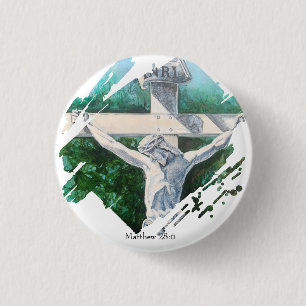 Bijbelvers Bij het Kruis Personaliseer Ronde Button 3,2 Cm