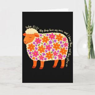 Bijbelvers Bloem Schapen Mijn Schapen Luister Naar Kaart