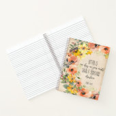 Bijbelvers Bloemen Notitieboek (Binnen)