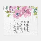 Bijbelvers bloemenpsalm 119 fleece deken (Voorkant (Horizontaal))