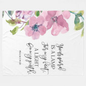 Bijbelvers bloemenpsalm 119 fleece deken (Voorkant (Horizontaal))