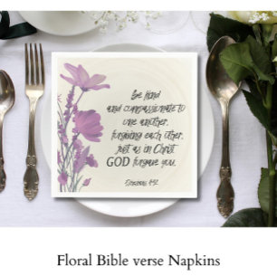Bijbelvers Bloemstuk Servet