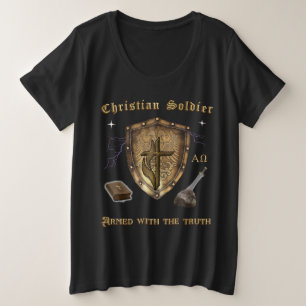 Bijbelvers Christelijk Grote Maat T-shirt