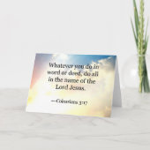 Bijbelvers, Colossians 3-17, Kaart (Voorkant)