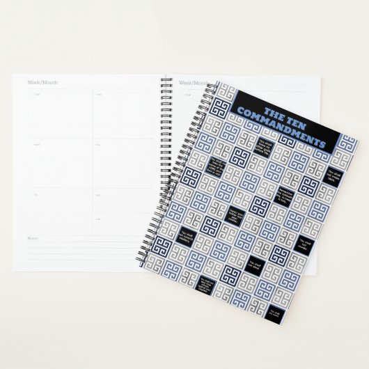 Bijbelvers De tien geboden van de Griekse kunst Planner (Display)