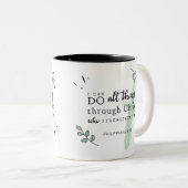 Bijbelvers Filippenzen 4:13 Mok (Voorkant rechts)